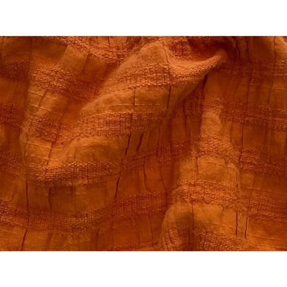 Aerie Burnt Orange Cotton Textured Gathered Crop Top, Spaghetti Straps, XL - Picture 5 of 12